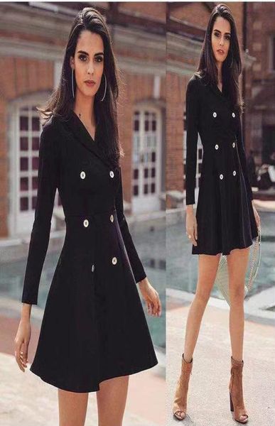new doublebreasted big swing longsleeved slim trench coat dress slim fit sxl3803397, Black;gray
new doublebreasted big swing longsleeved slim trench coat dress slim fit sxl3803397, Black;gray