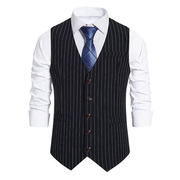 wholesale- slim fit striped dress vests for men good qaulity mens suit vest male waistcoat casual size 3xl, Black;white
wholesale- slim fit striped dress vests for men good qaulity mens suit vest male waistcoat casual size 3xl, Black;white