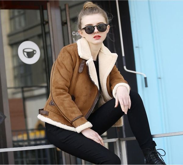 2020 brown shearling sheepskin coats women 2017 autumn winter womens coffeelambs wool short biker faux leather suede jackets js3019102248, Black
2020 brown shearling sheepskin coats women 2017 autumn winter womens coffeelambs wool short biker faux leather suede jackets js3019102248, Black