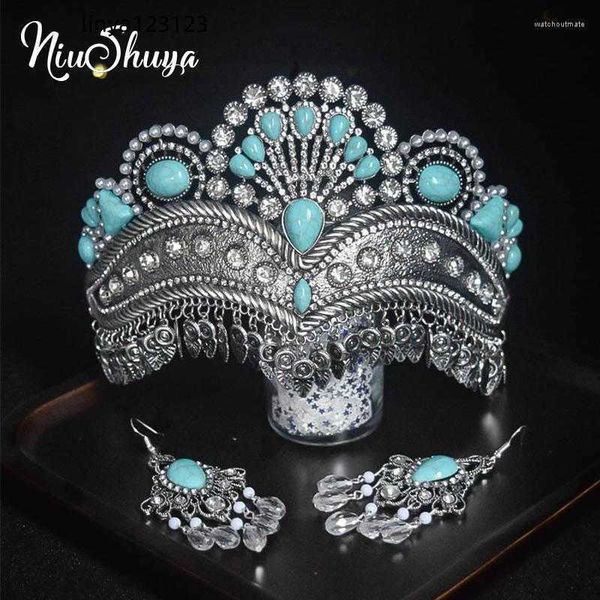 hair clips niushuya style green turquoise wedding party dance crown accessories, Golden;silver
hair clips niushuya style green turquoise wedding party dance crown accessories, Golden;silver