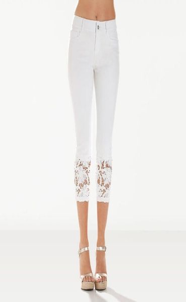 women denim crochet floral lace jeans skinny legs stretch jeans cropped pants9992386, Blue
women denim crochet floral lace jeans skinny legs stretch jeans cropped pants9992386, Blue