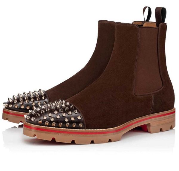 new winter fashion melon strass ankle boots suede and leather men's red soles brand party wedding outdoor luxury motorcycle short casua, Black
new winter fashion melon strass ankle boots suede and leather men's red soles brand party wedding outdoor luxury motorcycle short casua, Black