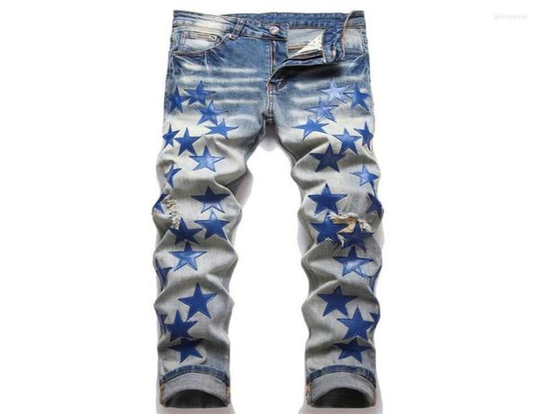 men039s jeans men39s blue leather patches streetwear distressed ripped stretch denim pants slim tapered trousers6381320
men039s jeans men39s blue leather patches streetwear distressed ripped stretch denim pants slim tapered trousers6381320