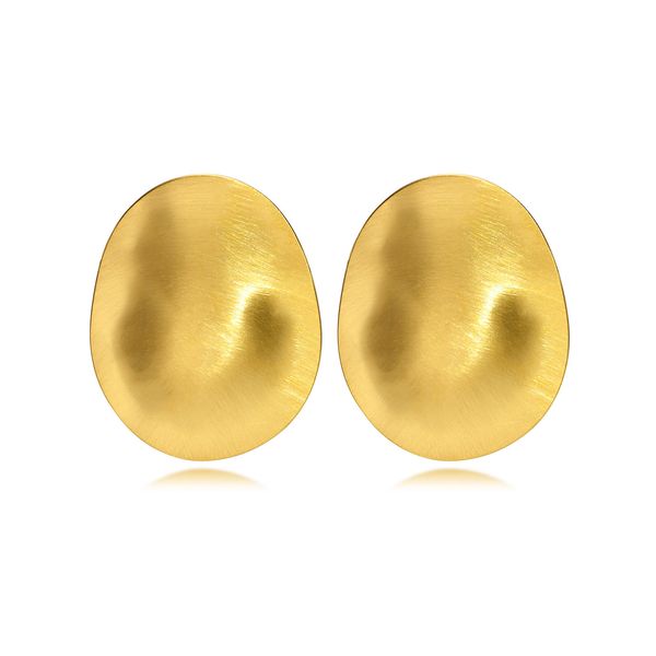 women lady fashion stainless steel brushed stud earrings for sister gifts 28*35mm gold silver, Golden;silver
women lady fashion stainless steel brushed stud earrings for sister gifts 28*35mm gold silver, Golden;silver
