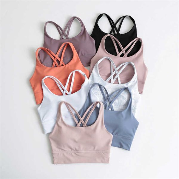 ll yoga classic solid color cross back women sport bra fitness tank shockproof run tight vest no steel ring with chest pad
ll yoga classic solid color cross back women sport bra fitness tank shockproof run tight vest no steel ring with chest pad