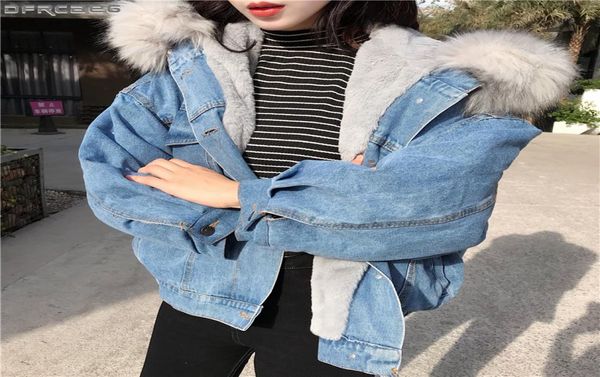 big faux fur collar winter jacket women oversized batwing sleeve denim jackets wool liner jeans coat velvet warm jaqueta hoodies s3928988, Black;brown
big faux fur collar winter jacket women oversized batwing sleeve denim jackets wool liner jeans coat velvet warm jaqueta hoodies s3928988, Black;brown