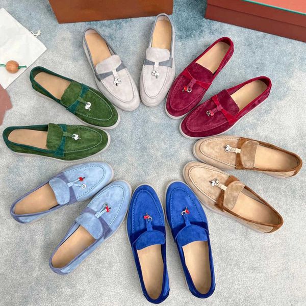 loro women's dress shoes high-quality cashmere casual shoes designer flat button round toe classic comfortable men women's slip-on, Black
loro women's dress shoes high-quality cashmere casual shoes designer flat button round toe classic comfortable men women's slip-on, Black