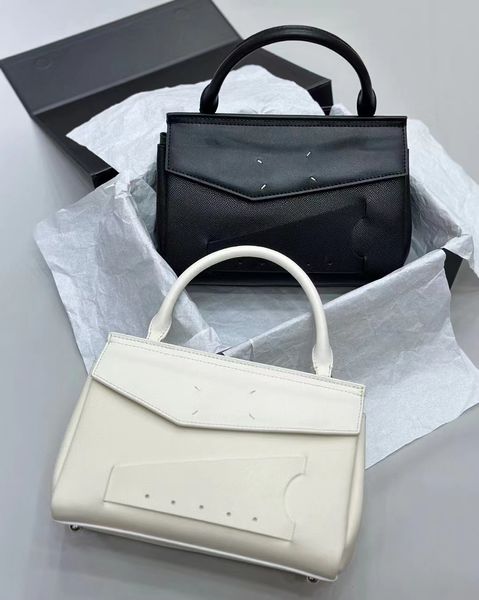 

2023 New MS Origami Briefcase Camera Bag Classic Handbag Cowhide Genuine Leather Original Men's and Women's Handbag Shoulder Bag Clutch Dream Love multifunctional, White