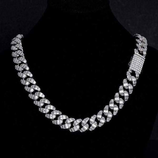 custom hip hop 18k gold plated 925 ice out cz moissanite jewelry 20mm baguette cuban chain necklace for men women, Silver
custom hip hop 18k gold plated 925 ice out cz moissanite jewelry 20mm baguette cuban chain necklace for men women, Silver