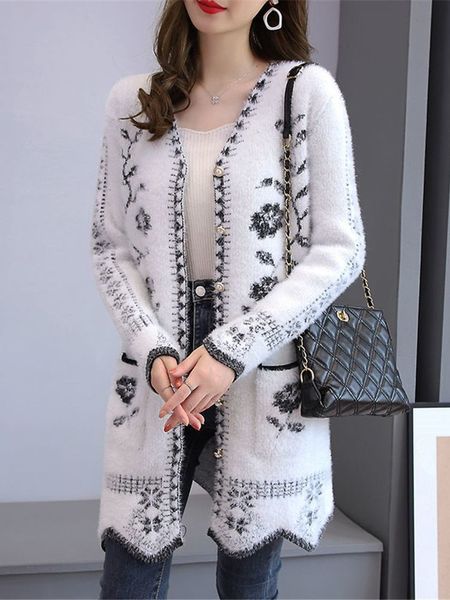 women s jackets autumn winter sweater jacket fashion jacquard buttons knitwear cardigan women casual ladies zy7227 230830, Black;brown
women s jackets autumn winter sweater jacket fashion jacquard buttons knitwear cardigan women casual ladies zy7227 230830, Black;brown