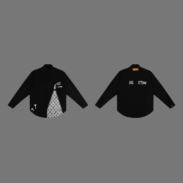 men's plus tees & polos 2023 autumn/winter new long sleeved shirt full of printed pattern for men and women exquisite casual style k106, Black;brown
men's plus tees & polos 2023 autumn/winter new long sleeved shirt full of printed pattern for men and women exquisite casual style k106, Black;brown
