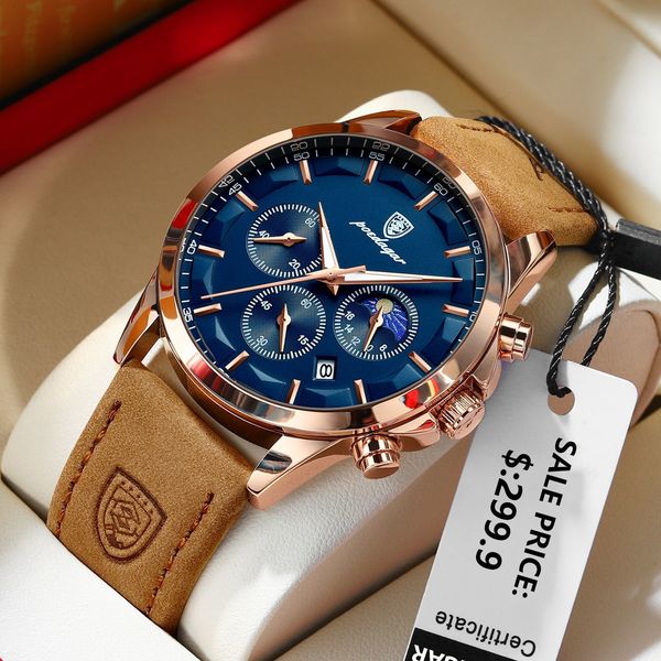 wristwatches poedagar men quartz watch luxury sports waterproof chronograph luminous date man wristwatch business leather men's watches, Slivery;brown
wristwatches poedagar men quartz watch luxury sports waterproof chronograph luminous date man wristwatch business leather men's watches, Slivery;brown