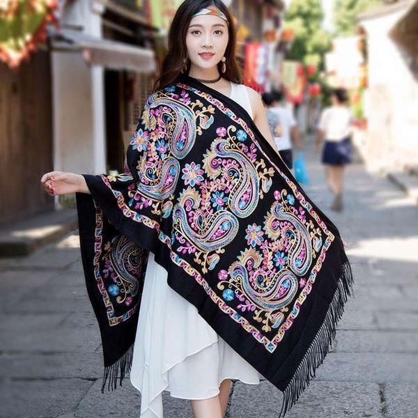tibetan cashew wrap embroidered imitation cashmere super large thick long scarf autumn and winter air condition, Blue;gray
tibetan cashew wrap embroidered imitation cashmere super large thick long scarf autumn and winter air condition, Blue;gray