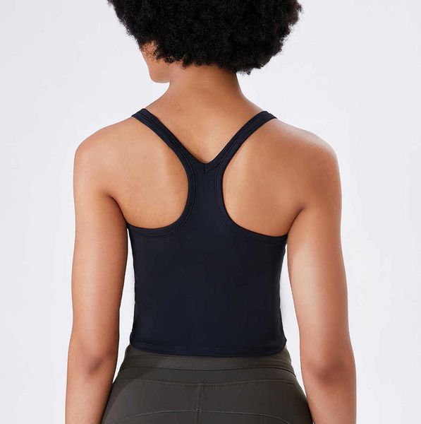 2023 desginer al yoga women's round neck summer racerback fitness sports tank wearing padded bra, White
2023 desginer al yoga women's round neck summer racerback fitness sports tank wearing padded bra, White