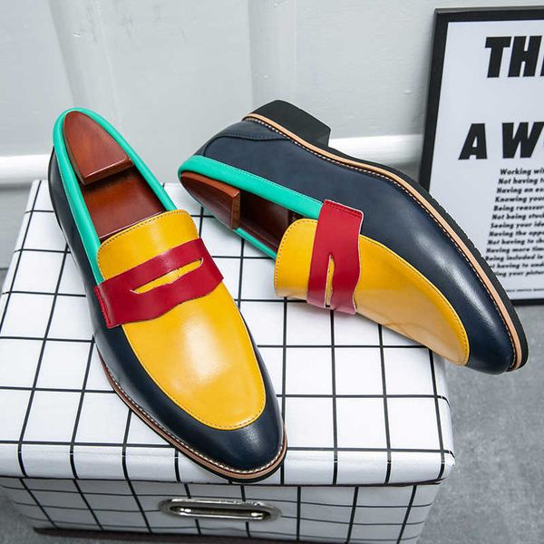running shoes fashion blue yellow men's leather loafers pointed shoes casual men low-heel designer shoes men zapatos cuero hombre 23080
running shoes fashion blue yellow men's leather loafers pointed shoes casual men low-heel designer shoes men zapatos cuero hombre 23080