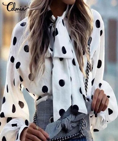 fashion blouses elegant women bow tie collor polka dot shirts celmia 2020 spring long sleeve button work blusas plus size 78700248, White
fashion blouses elegant women bow tie collor polka dot shirts celmia 2020 spring long sleeve button work blusas plus size 78700248, White