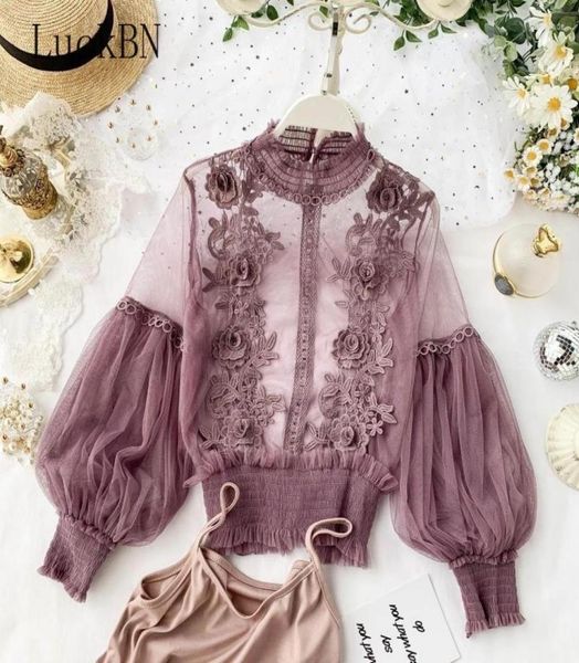 women039s blouses spring women mesh fashion sheer lace blouse lantern sleeve 3d floral shirts elegant blusas femi2862928, White
women039s blouses spring women mesh fashion sheer lace blouse lantern sleeve 3d floral shirts elegant blusas femi2862928, White