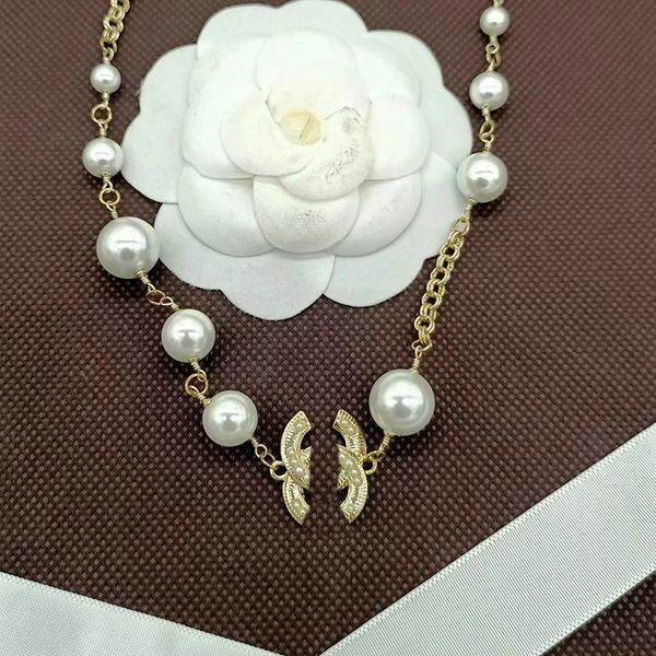16style luxury designer letter pendant necklaces 18k gold plated pearl chain fashion pendant sweater necklace for women wedding party jewelr, Silver
16style luxury designer letter pendant necklaces 18k gold plated pearl chain fashion pendant sweater necklace for women wedding party jewelr, Silver