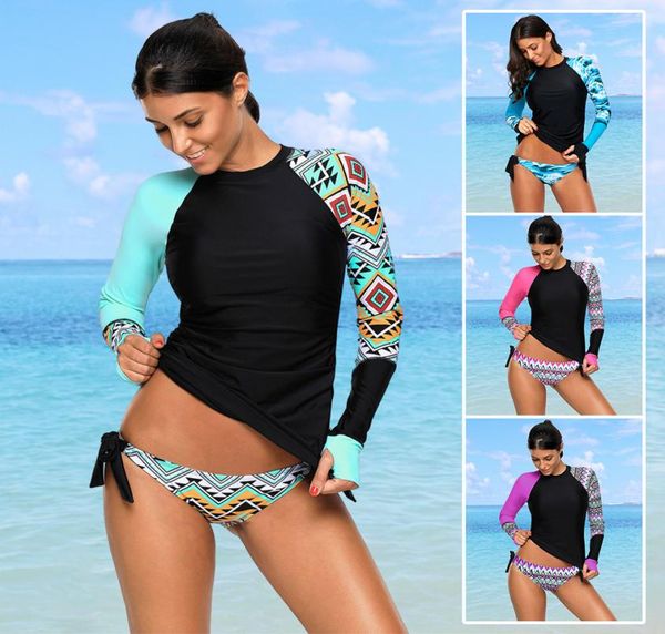 long sleeve tankini women swimwear bikini swimsuit for girls beach upf 50 rash guards diving suit plus size9508349, White;black
long sleeve tankini women swimwear bikini swimsuit for girls beach upf 50 rash guards diving suit plus size9508349, White;black