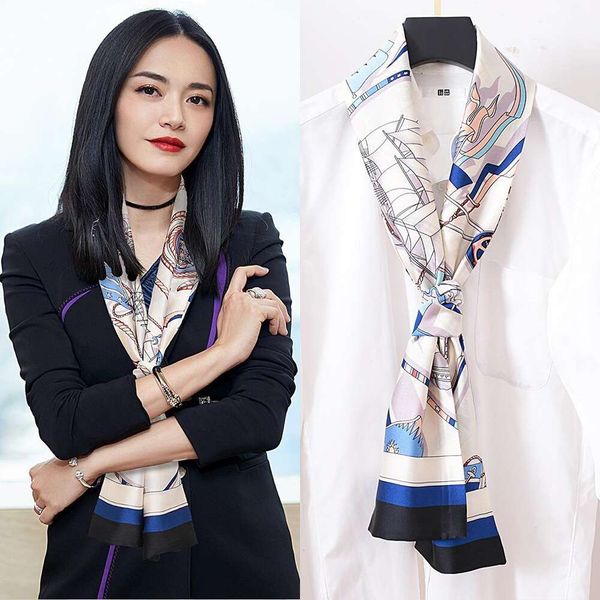 autumn winter neckerchiefs japan and koreas style yao chen scarf womens long thin fashionable trend sweet tassel, Blue;gray
autumn winter neckerchiefs japan and koreas style yao chen scarf womens long thin fashionable trend sweet tassel, Blue;gray