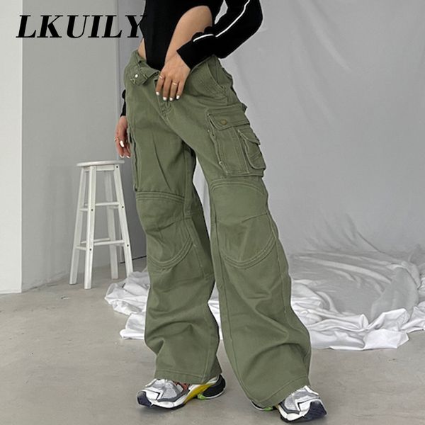 women's pants capris army green baggy cargo jeans y2k vintage women pants button pockets high waist streetwear 90s trousers straight wi, Black;white
women's pants capris army green baggy cargo jeans y2k vintage women pants button pockets high waist streetwear 90s trousers straight wi, Black;white