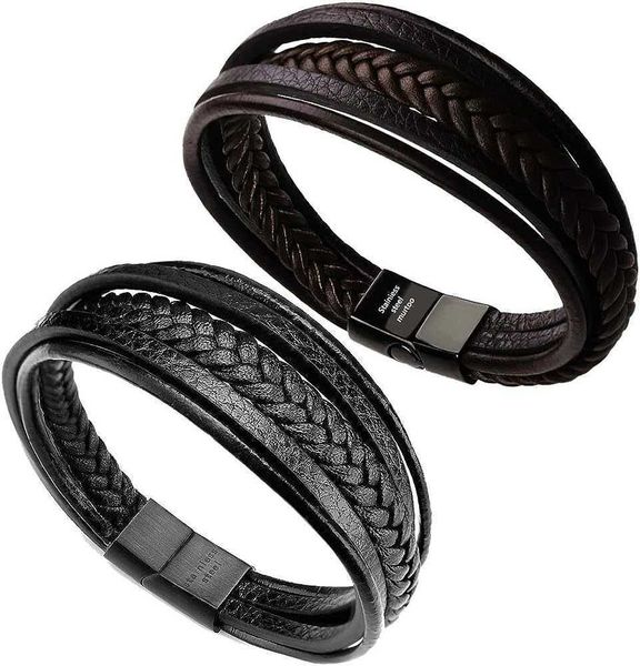 murtoo mens leather bracelet with clasp cowhide multi-layer braided leather mens bracelet, White
murtoo mens leather bracelet with clasp cowhide multi-layer braided leather mens bracelet, White