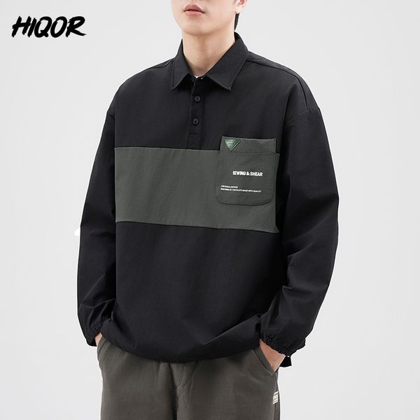 men's polos hiqor brand men's clothing polo shirt man casual pocket design button down solid color patchwork long sleeve shirt for, White;black
men's polos hiqor brand men's clothing polo shirt man casual pocket design button down solid color patchwork long sleeve shirt for, White;black