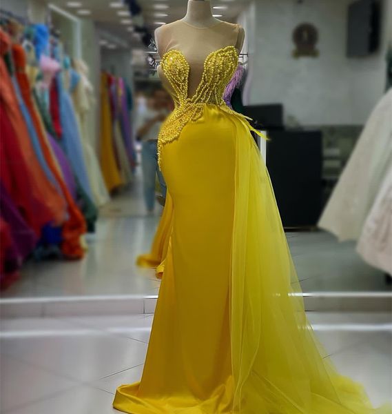 2023 aso ebi arabic yellow mermaid prom dress pearls crystals satin evening formal party second reception birthday engagement gowns dresses, Black
2023 aso ebi arabic yellow mermaid prom dress pearls crystals satin evening formal party second reception birthday engagement gowns dresses, Black
