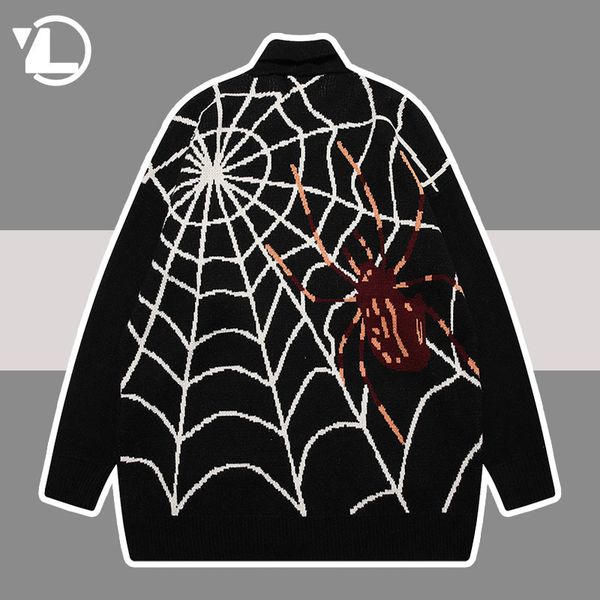 men's sweaters high street spider web sweater men women hip hop harajuku oversized zipper cardigan jumper vintage y2k loose sweaters 23, White;black
men's sweaters high street spider web sweater men women hip hop harajuku oversized zipper cardigan jumper vintage y2k loose sweaters 23, White;black