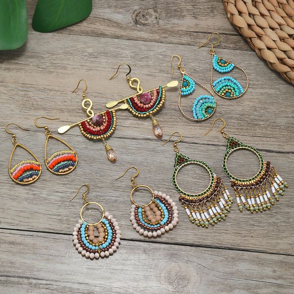 hoop huggie european and american vintage woven ethnic style earrings design women s tassel bohemian holiday 230830, Golden;silver
hoop huggie european and american vintage woven ethnic style earrings design women s tassel bohemian holiday 230830, Golden;silver