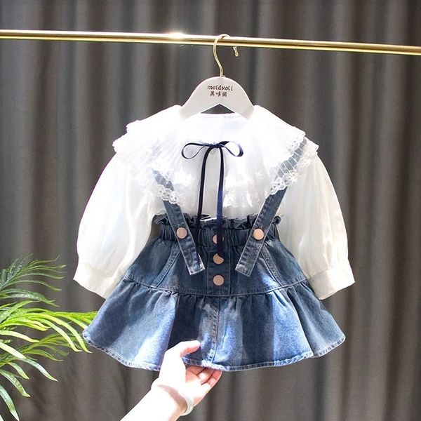 clothing sets 0 6y girls suit little girl baby denim skirt shirt two piece set children s spring and autumn long sleeved clothes 230830, White
clothing sets 0 6y girls suit little girl baby denim skirt shirt two piece set children s spring and autumn long sleeved clothes 230830, White