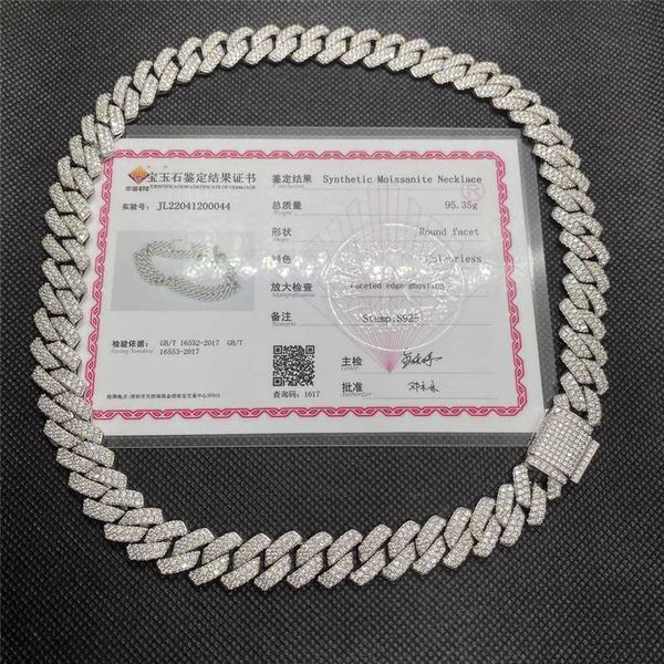 custom fine jewelry necklace 925 sterling silver vvs1 moissanite diamond 14mm cuban link chain iced out hip hop jewelry
custom fine jewelry necklace 925 sterling silver vvs1 moissanite diamond 14mm cuban link chain iced out hip hop jewelry