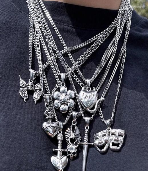 chains y2k vintage aesthetic heart skull pendant necklaces for men women punk hip hop goth emo sun moon fashion teens necklace jew7067802, Silver
chains y2k vintage aesthetic heart skull pendant necklaces for men women punk hip hop goth emo sun moon fashion teens necklace jew7067802, Silver