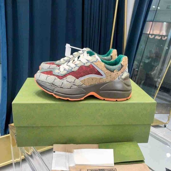 2022 new sneakers shoes designer rhyton casual 1 genuine leather thick soled mens women dad sneaker letters vintage chaussures lace-up, Black
2022 new sneakers shoes designer rhyton casual 1 genuine leather thick soled mens women dad sneaker letters vintage chaussures lace-up, Black