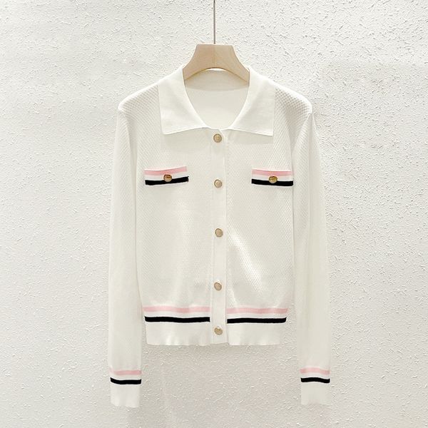822 2023 autumn brand same style sweater long sleeve lapel neck cardigan black fashion womens clothes womens yuecheng, White;black
822 2023 autumn brand same style sweater long sleeve lapel neck cardigan black fashion womens clothes womens yuecheng, White;black
