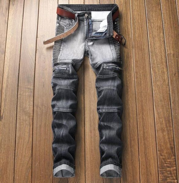 fashion mens zipped panelled slim fit jeans designer pleated motocycle biker straight leg denim pants big size trousers jb7 jb715267569, Blue
fashion mens zipped panelled slim fit jeans designer pleated motocycle biker straight leg denim pants big size trousers jb7 jb715267569, Blue