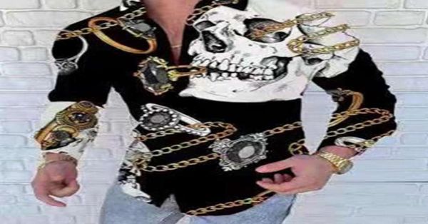men's casual shirts skull print shirt 2022 autumn men fashion trend personality rhines slim long sleeve dress -3xl1553801, White;black
men's casual shirts skull print shirt 2022 autumn men fashion trend personality rhines slim long sleeve dress -3xl1553801, White;black
