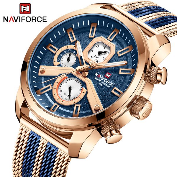 wristwatches naviforce men's calendar watches casual sport watch for men quartz wristwatch stainless steel strap watch relogio masculin, Slivery;brown
wristwatches naviforce men's calendar watches casual sport watch for men quartz wristwatch stainless steel strap watch relogio masculin, Slivery;brown