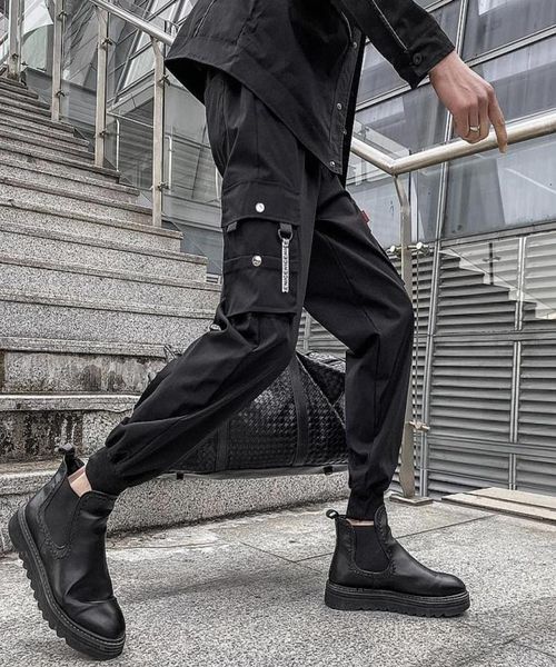 men039s pants cargo men solid color hip hop black loose casual jogger pocket elastic waist ankle length trousers jogging6531450
men039s pants cargo men solid color hip hop black loose casual jogger pocket elastic waist ankle length trousers jogging6531450