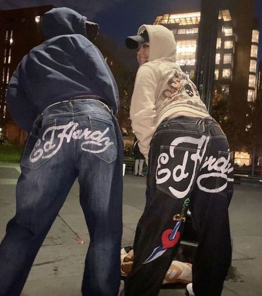 men's jeans ins trend printed straight jeans male personality hip hop trousers female punk high street american jeans printed sweatpant, Blue
men's jeans ins trend printed straight jeans male personality hip hop trousers female punk high street american jeans printed sweatpant, Blue