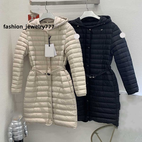 luxury designer women down parkas embroidered badge medium length slim fitting waist belt with hood winter jacket women thickened warm loose, Black
luxury designer women down parkas embroidered badge medium length slim fitting waist belt with hood winter jacket women thickened warm loose, Black