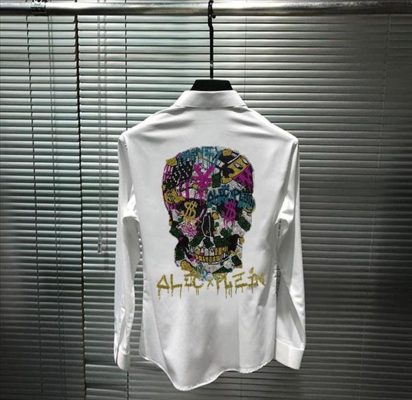 exaggerated design young men039s oversized shirt super shiny big skull slim body drilling fashion brand long sleeves casual shi6303369, White;black
exaggerated design young men039s oversized shirt super shiny big skull slim body drilling fashion brand long sleeves casual shi6303369, White;black