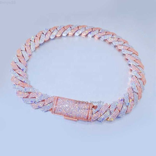 rose gold two tone plated 20mm 4 links iced out diamond moissanite miami cuban, Silver
rose gold two tone plated 20mm 4 links iced out diamond moissanite miami cuban, Silver