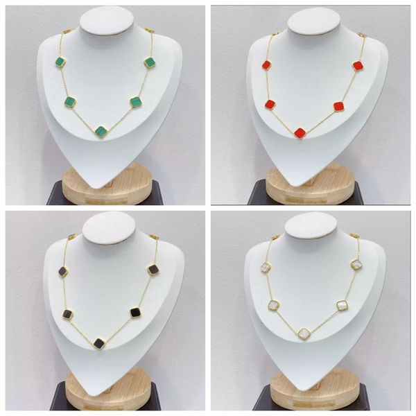 new fashion double side 7 clover necklace gold stainless steel jewelry for women gift, Silver
new fashion double side 7 clover necklace gold stainless steel jewelry for women gift, Silver