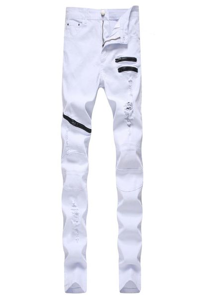 men039s jeans us size slim fit biker men multi zipper elastic cotton denim red black white 28428112173, Blue
men039s jeans us size slim fit biker men multi zipper elastic cotton denim red black white 28428112173, Blue