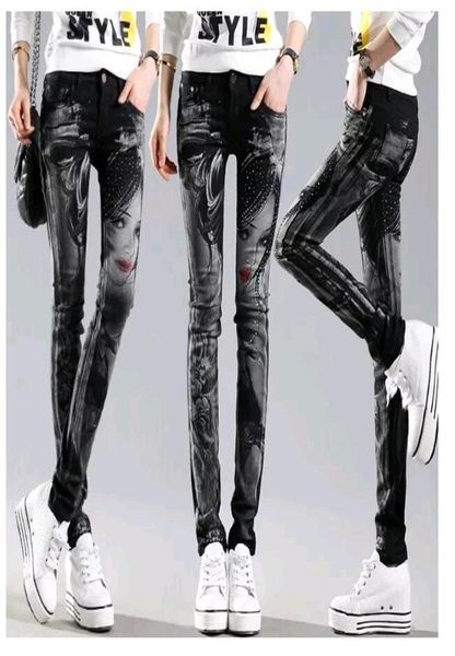 black long jeans woman casual pencil pants girl washed rhines drilling printing skinny 6115#3866388, Blue
black long jeans woman casual pencil pants girl washed rhines drilling printing skinny 6115#3866388, Blue