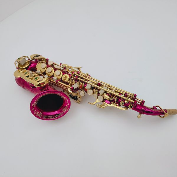new high-quality small curved soprano saxophone b-key shell keys red body brass professional musical instrument with case
new high-quality small curved soprano saxophone b-key shell keys red body brass professional musical instrument with case