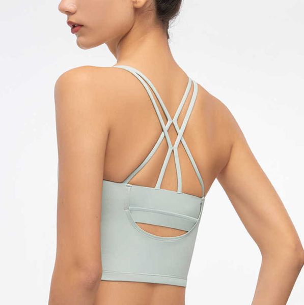 2023 desginer al yoga sports bra women's summer cross fit back external wearing strap gathering no steel ring fitness bra, White
2023 desginer al yoga sports bra women's summer cross fit back external wearing strap gathering no steel ring fitness bra, White