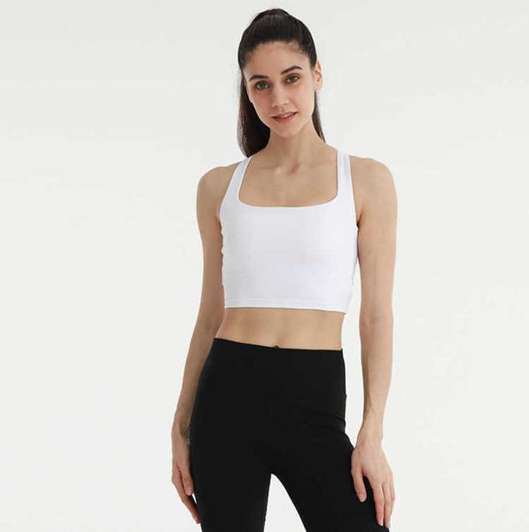 2023 desginer al yoga bra women's cross back camisole shockproof gathering fitness bra, White
2023 desginer al yoga bra women's cross back camisole shockproof gathering fitness bra, White