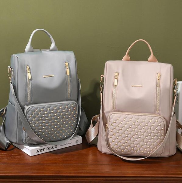 factory wholesale women shoulder bag 3 colors outdoor soft and light casual nylon backpacks rivet student backpack daily joker solid color f
factory wholesale women shoulder bag 3 colors outdoor soft and light casual nylon backpacks rivet student backpack daily joker solid color f